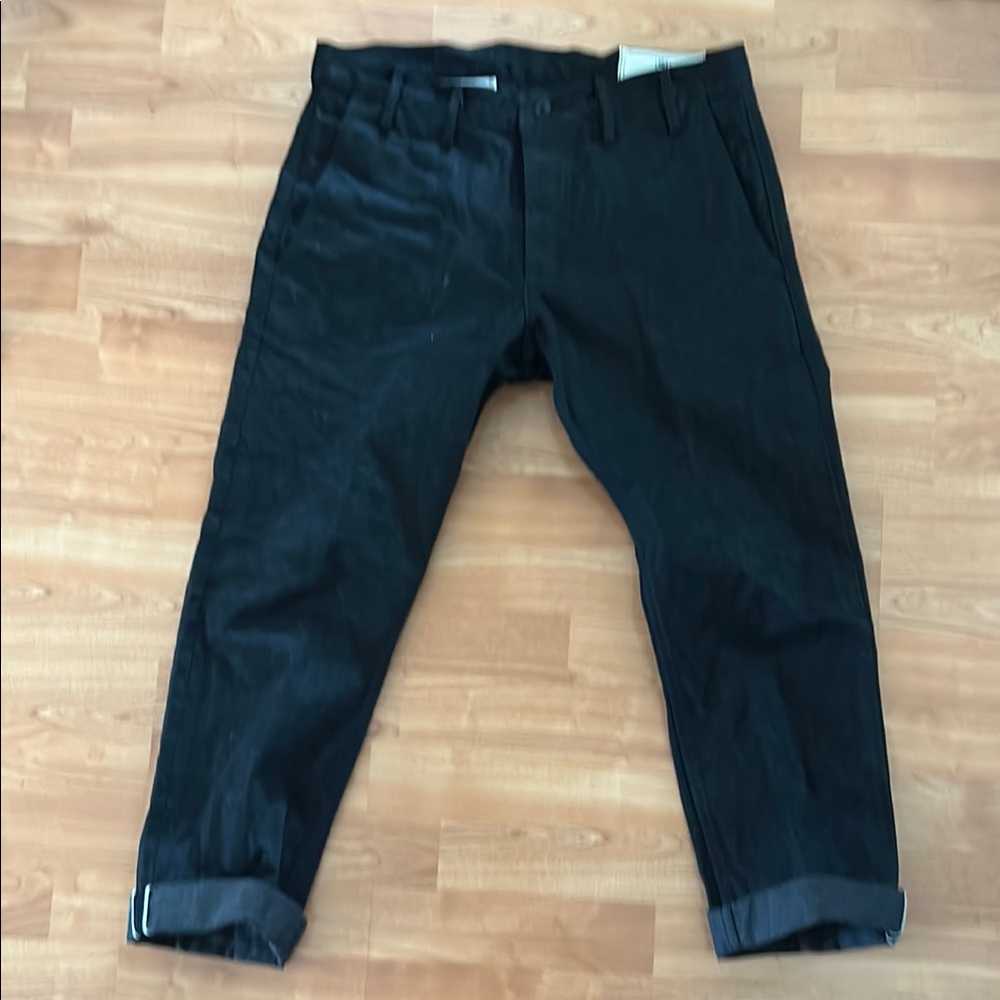 Rogue territory rgt 15 oz black selvedge canvas office trouser 31